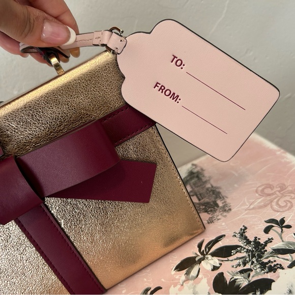 Kate Spade Metallic Gold and Deep Red Mini Bag - Picture 2 of 7